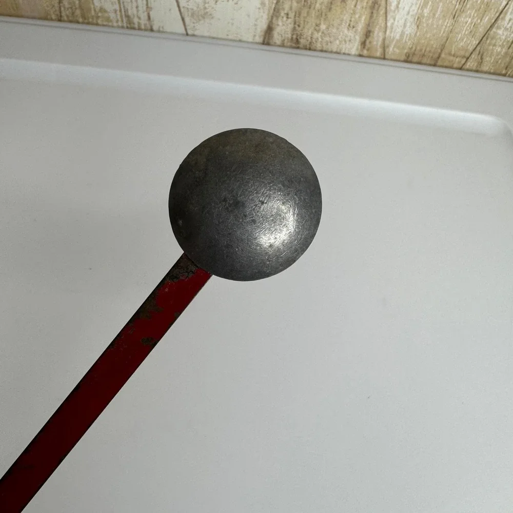 Antique Ice Thumper Breaker Red Primitive Kitchen Tool 10.5
